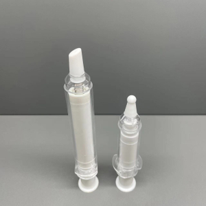 5ml 10ml 20ml plastic PS cosmetic white empty plastic airless tube press bottle for ultrasound scalpel use eye cream use