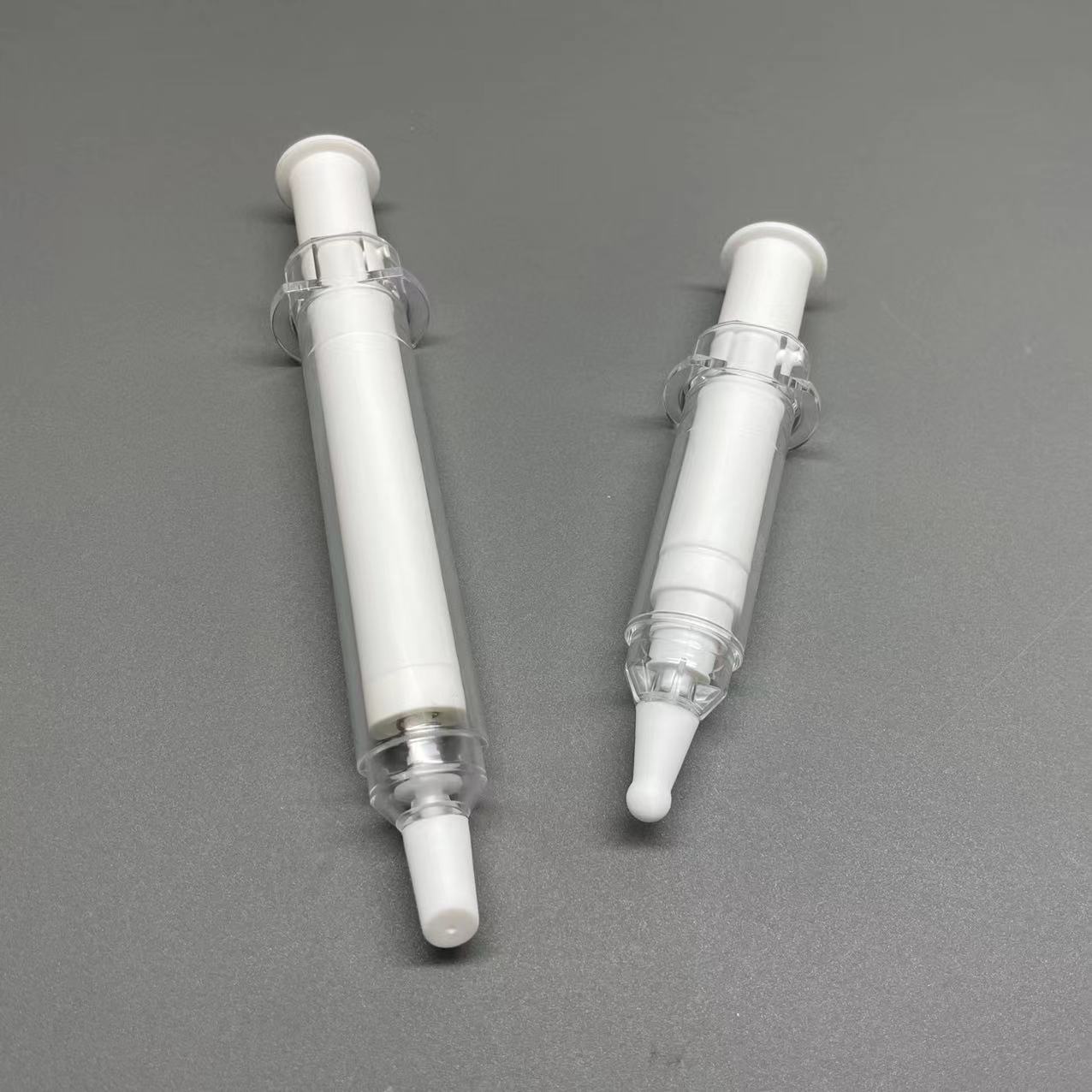 5ml 10ml 20ml plastic PS cosmetic white empty plastic airless tube press bottle for ultrasound scalpel use eye cream use