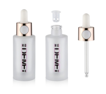 ODM Cosmetic Packaging Glass Bottle with dropper for skincare