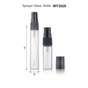 5ml 8ml 10ml 12ml 15ml Clear Tube Glass Bottle with White Or Black Plastic Sprayer for Perfume Vials