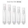 10ml 15ml 20ml 25ml 30ml Clear Glass Perfume Bottles wholesale with Clear Plastic Sprayer