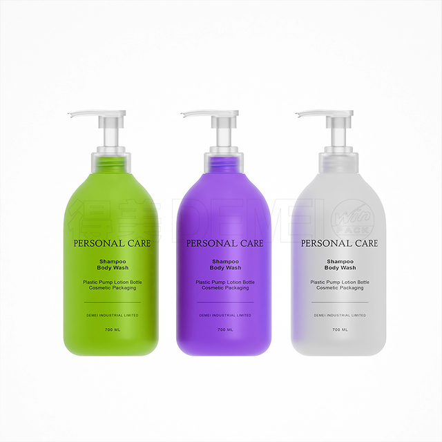 500ml 700ml HDPE Plstic Bottle with Lotion Pump And Flip Top Cap