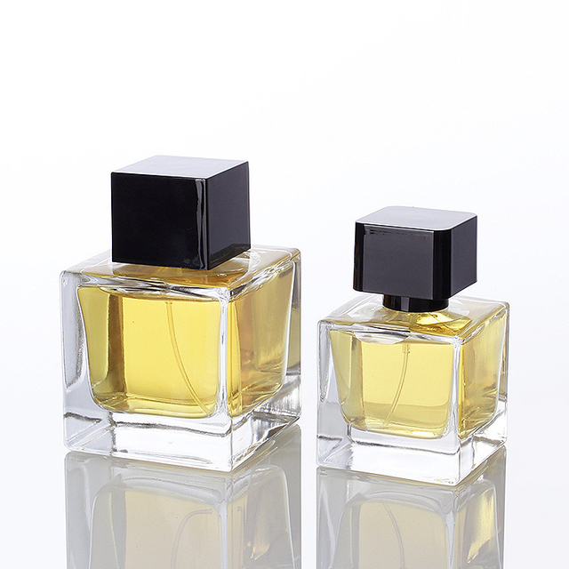 Square Style Perfume Glass Bottle With Sprayer