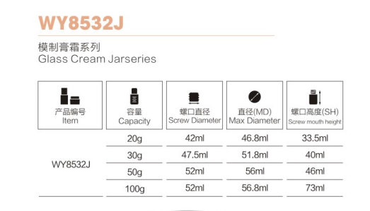 Iso9001 Cosmetic Packaging with lids for home use