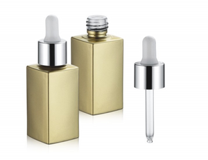 Square aluminium Comestic Dropper Bottle for Skincare