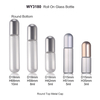 3ml 5ml 5ml 8ml 10ml Clear Tube Glass Empty Roll on Bottles with Silver Metal Cap for Serums And Essential Oils