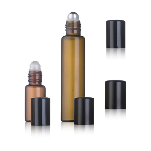 5ml 8ml 12ml 15ml 20ml 30ml 10ml Roller Bottles with Clear Or Amber Color for Essential Oils