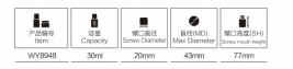 Round Glass Cosmetic Dropper Bottle for Packaging