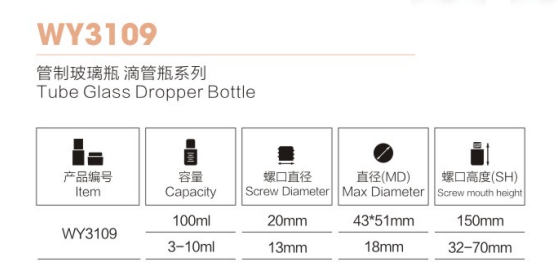 Mini aluminium Comestic Dropper Bottle for filling