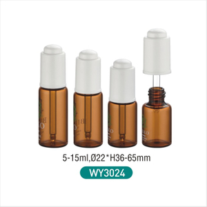 5ml 10ml 15ml Brown Round Glass Dropper Bottle for Essential Oil