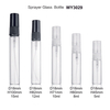 5ml 8ml 10ml 12ml 15ml Clear Tube Glass Bottle with White Or Black Plastic Sprayer for Perfume Vials