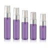 5ml 8ml 10ml 12ml 15ml Purple Tube Glass Bottle with Matte Silver Sprayer for Perfume