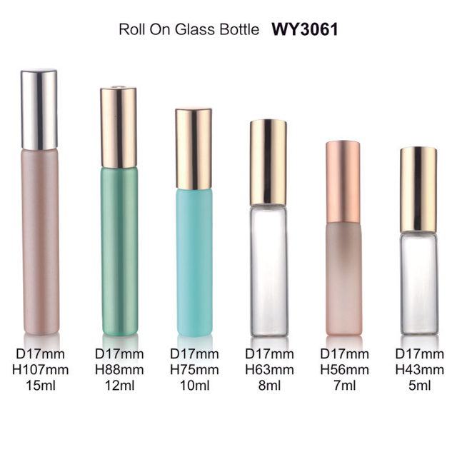5ml 7ml 8ml 10ml 12ml 15ml Spraying Green Blue Or Matte Shiny Golden Roll on Bottles Wholesale for Essential Oils And Serums