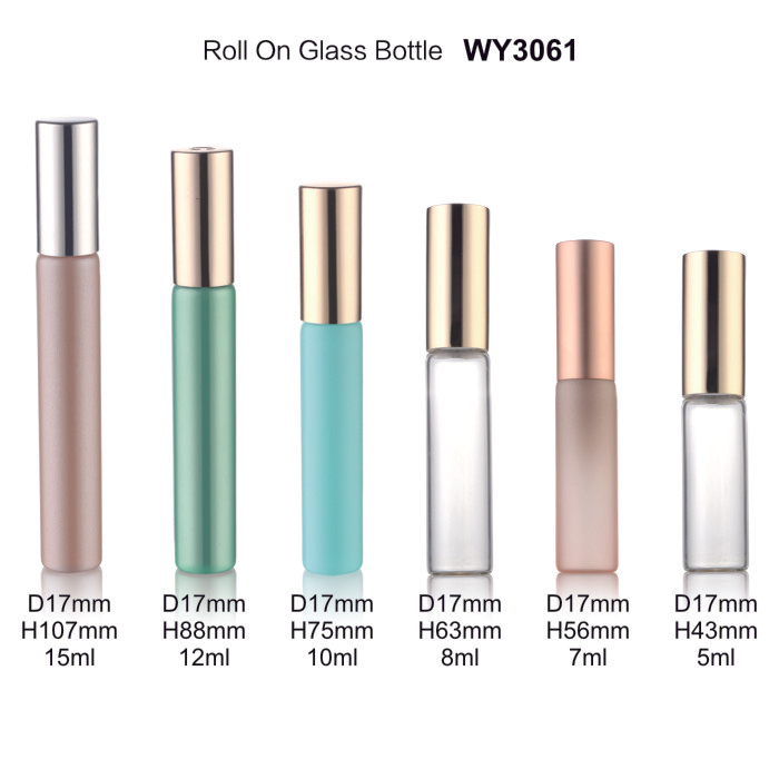 5ml 7ml 8ml 10ml 12ml 15ml Spraying Green Blue Or Matte Shiny Golden Roll on Bottles Wholesale for Essential Oils And Serums