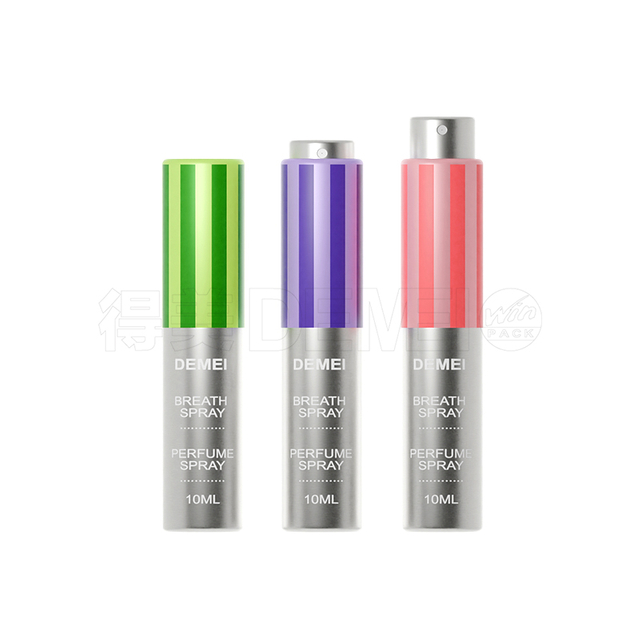10ml Glass Rotating Spray Perfume Bottle with Aluminum Tube