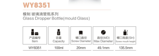 30ml Square Essential Oil Glass Bottle with Rubber Aluminum Collar for Cosmetic Packaging
