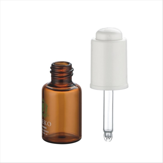 5ml 10ml 15ml Brown Round Glass Dropper Bottle for Essential Oil