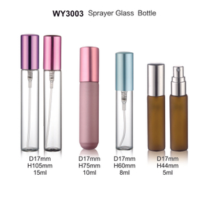 5ml 8ml 10ml 15ml Clear Or Amber Perfume Spray Bottle with Aluminium Sprayer And Aluminium Cap