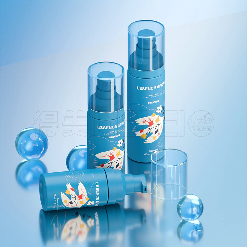 30ml 50ml 60ml Blue Colored Lotion Pump Bottle with Plastic Pump for Body Lotion