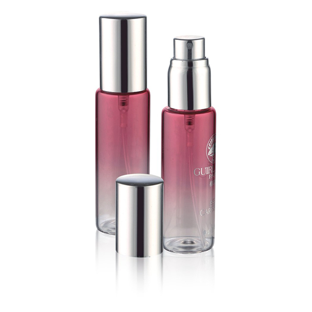 30ml 35ml 40ml Green Or Red Semi-transparent Tube Perfume Glass Bottle with Aluminium Sprayer for Perfume