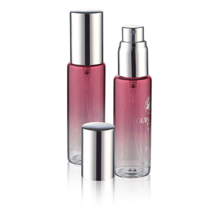 30ml 35ml 40ml Green Or Red Semi-transparent Tube Perfume Glass Bottle with Aluminium Sprayer for Perfume