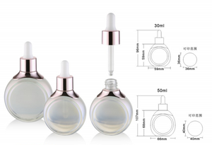 Rose Gold aluminium Comestic Dropper Bottle for packaging