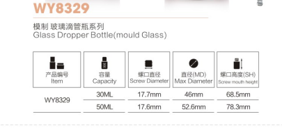 High quality glass dropper bottle cosmetic packaging for skin care