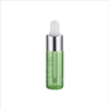 3ml 5ml 8ml 10ml Mini Green Round Glass Bottle with Shiny Silver Pump Dropper for Serum And Essential Oil