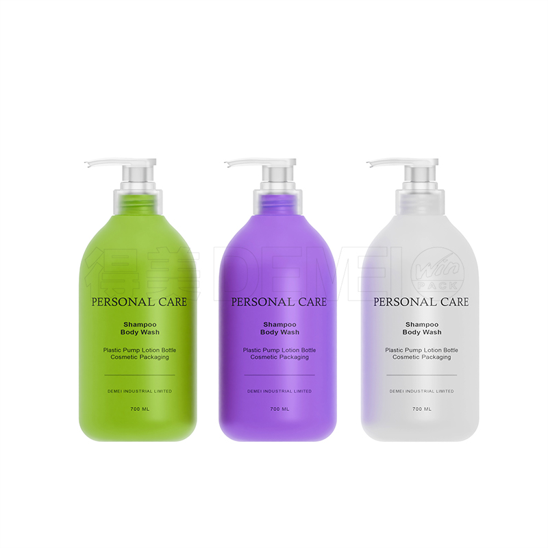 500ml 700ml HDPE Plstic Bottle with Lotion Pump And Flip Top Cap