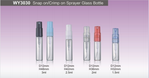 2ml Empty Perfume Glass Bottle With Plastic Cap