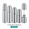 15ml 20ml 25ml 30ml 35ml Silver Round Shape Tube Glass Bottle with Silver Pump Dropper for Cosmetic Packaging And Serum Bottle