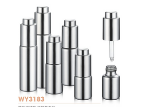 Shiny Silver UV Comestic Dropper Bottle for skin care