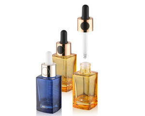 Square glass Comestic Dropper Bottle for Personal Care