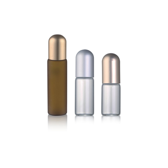 3ml 5ml 5ml 8ml 10ml Clear Tube Glass Empty Roll on Bottles with Silver Metal Cap for Serums And Essential Oils