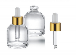 Transparent glass Comestic Dropper Bottle for filling