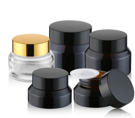 Round Shape glass Cosmetic Packaging for body cream