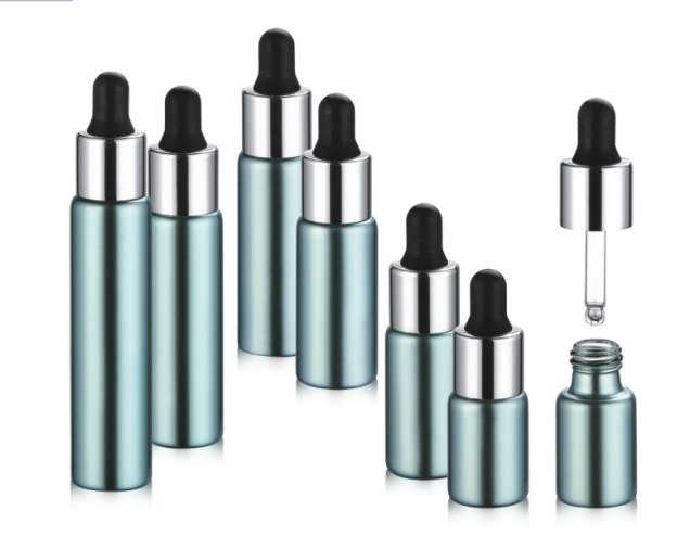 Mini aluminium Comestic Dropper Bottle for filling