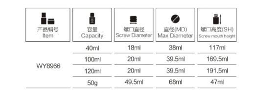 Large Size glass Cosmetic Bottle With Cap