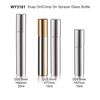 10ml 15ml 20ml Shiny Silver And Golden Color Snap on Sprayer Glass Bottle for Perfume