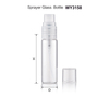 10ml 15ml 20ml 25ml 30ml Clear Glass Perfume Bottles wholesale with Clear Plastic Sprayer