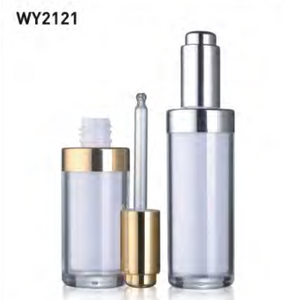 Arcylic UV Transparent Rose Gold Flat Shoulder Dropper Bottle Packaging 