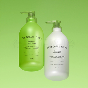 500ml 700ml HDPE Plstic Bottle with Lotion Pump And Flip Top Cap