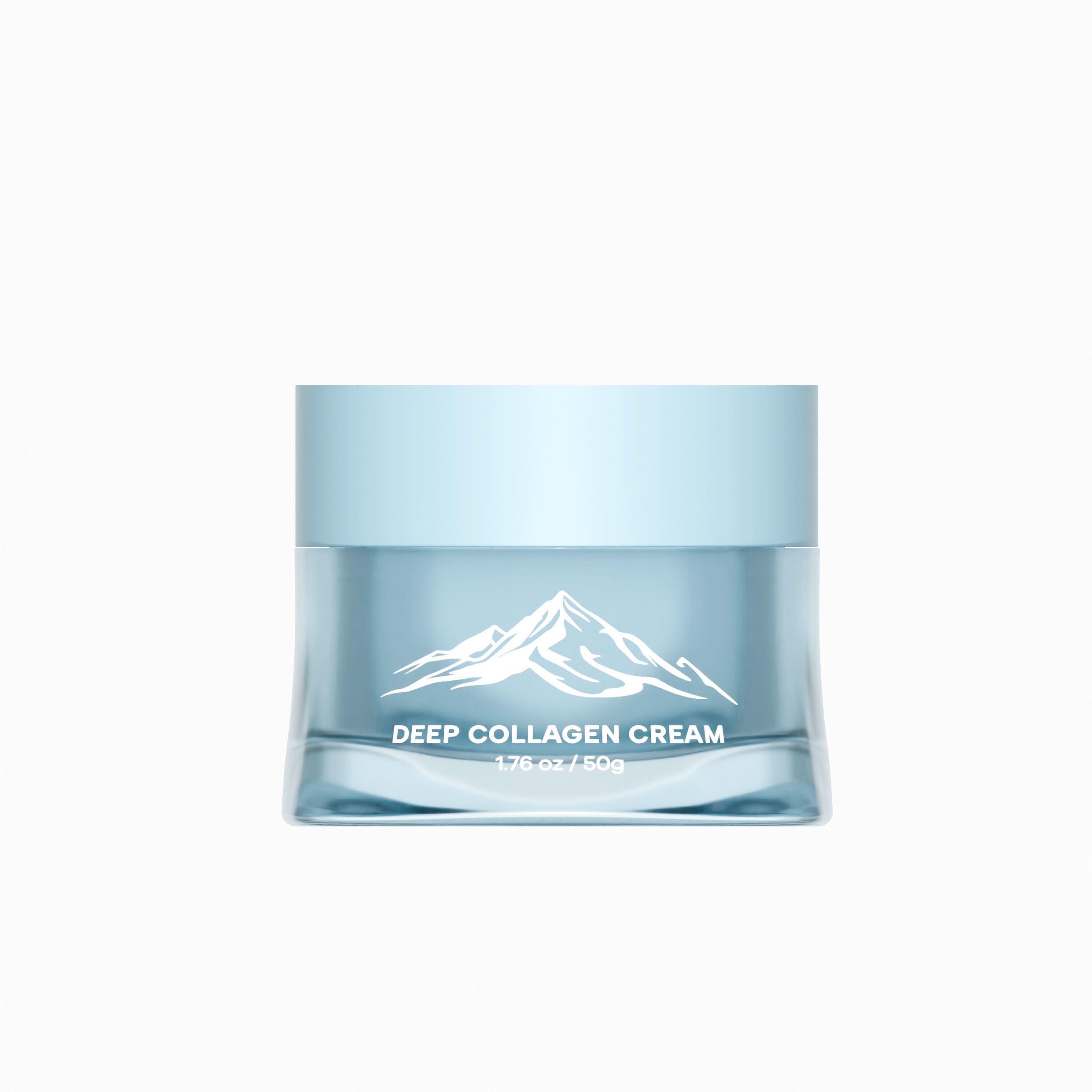 50g Premium PETG Square Bottom Cosmetic Cream Jar 