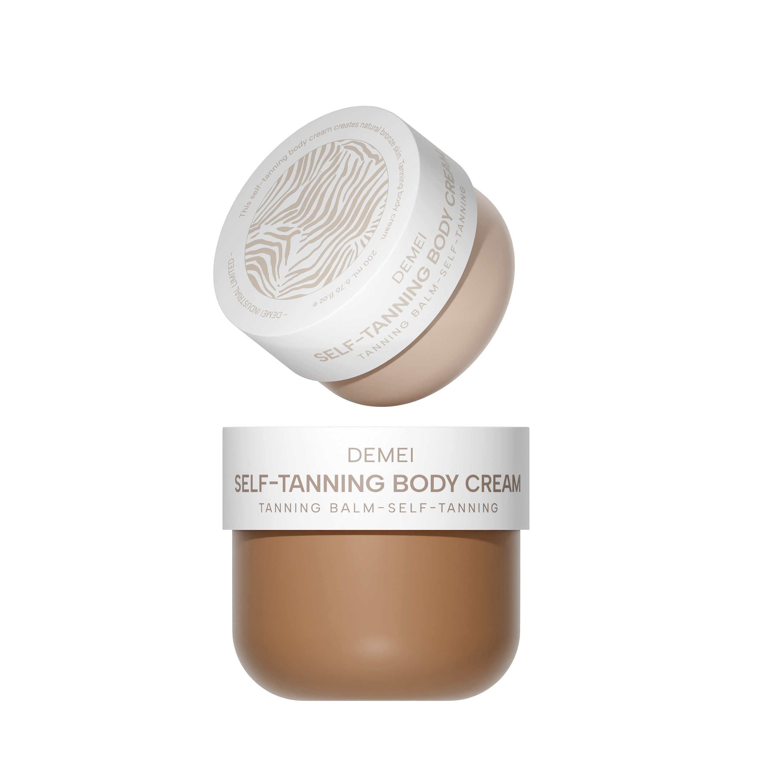 200ml 250ml 450ml PP Cosmetic Cream Jar With Lid For Self Tanning Balm