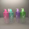 High Quality Customizable Logo 200ml Plastic Pet Square Shampoo Lotion Pump Bottle for Cosmetic Packaging