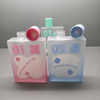 High Quality Customizable Logo 300ml Plastic PETG Square Eye Wash Bottle Lotion Bottle for Shampoo Cosmetic Packaging