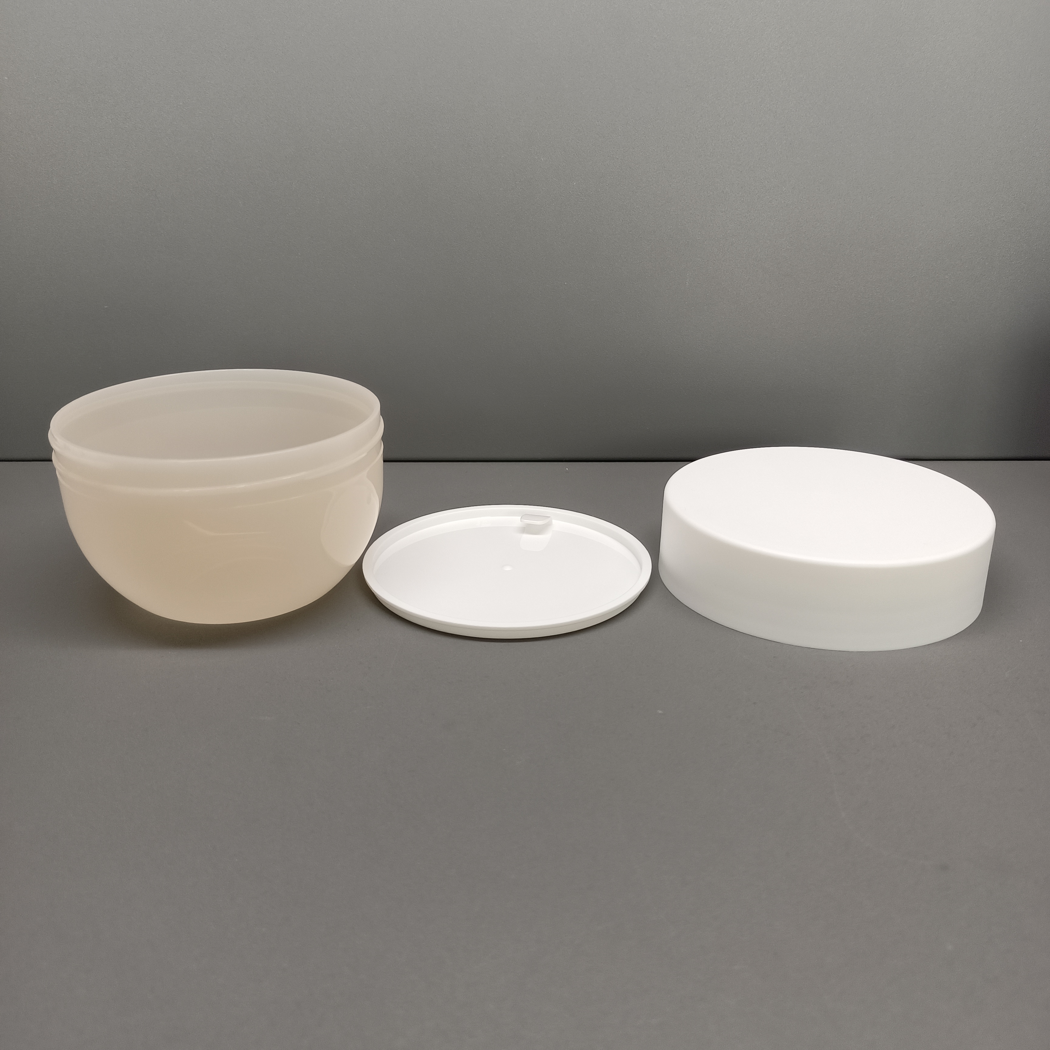 Large Capacity Matte Beige Round Plastic Cream Jar Empty Cosmetic Container Face Mask Body Butter Jar Skincare Packaging