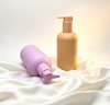 Matte Soft Touch HDPE Lotion Pump Bottle Refillable Round Plastic Bottle for Shampoo Conditioner Body Wash Custom Logo
