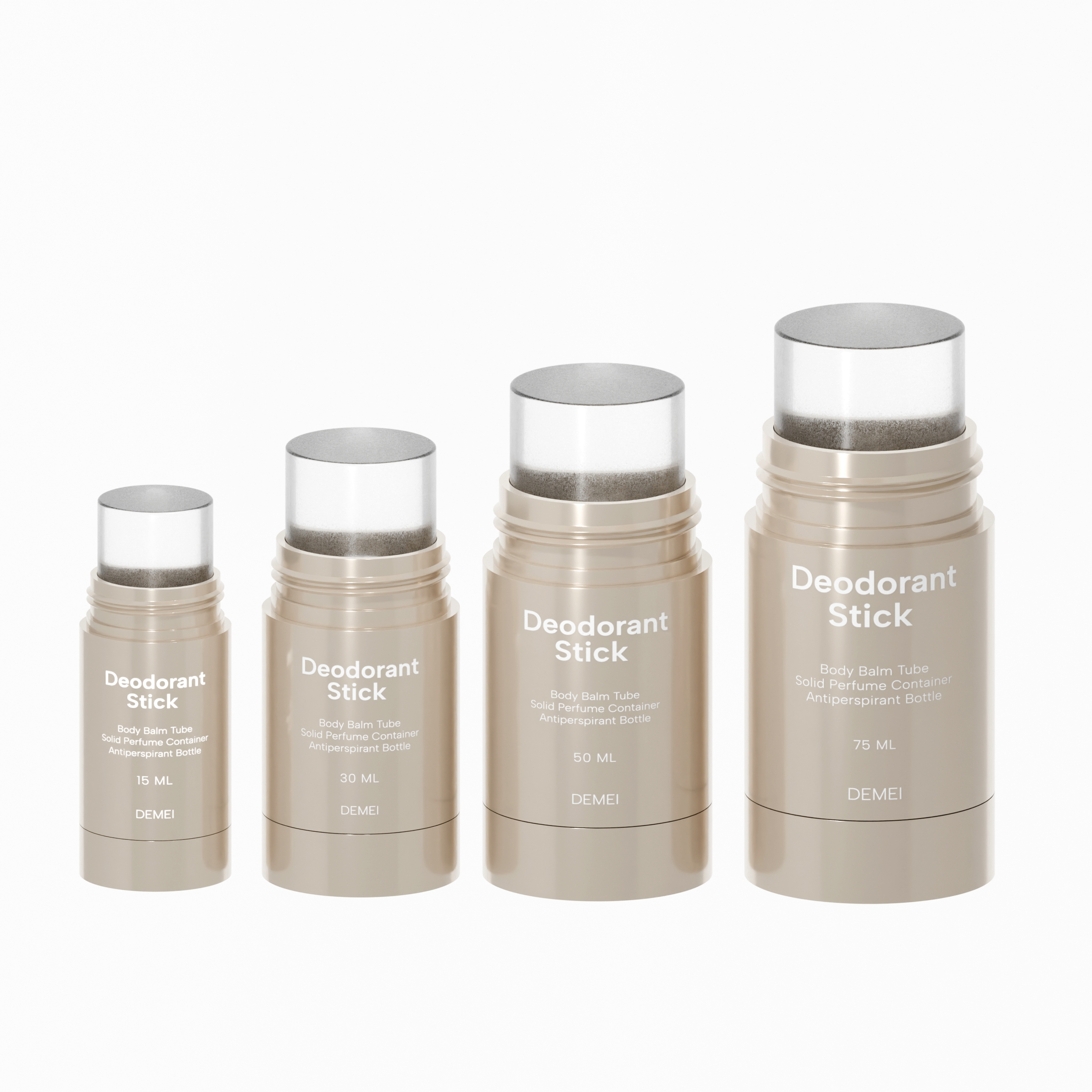 15/30/50/75ml Twist-up Deodorant Tube