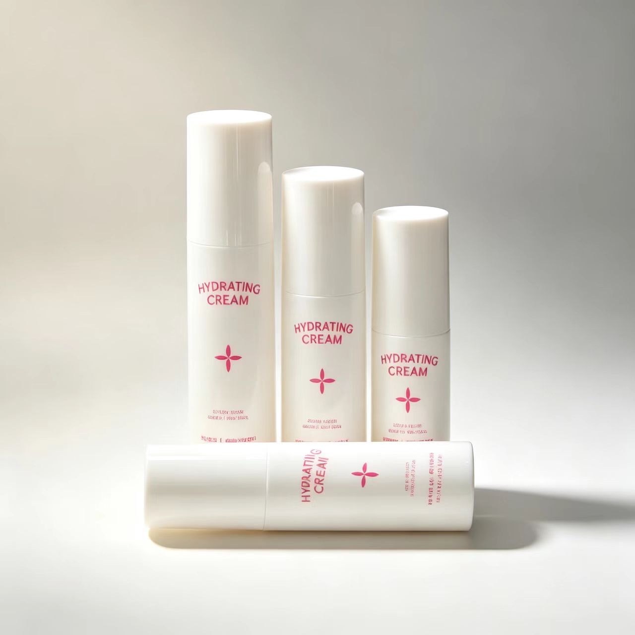 Eco Friendly White Round PP Lotion Pump Bottle 15ml 30ml 40ml Plastic Cosmetic Cream Container Screen Printing